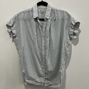 Madewell Central Shirt in Stripe Size Xs Button-Down Shirt Preppy Casual Office
